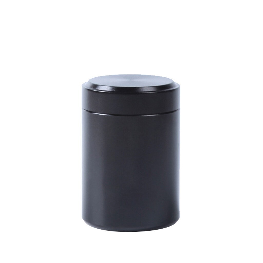 80ml Solid Color Airtight Smell Proof Container Herb Stash Metal Sealed Can Tea Jar Storage Kitchen Storage Containers Tins: black