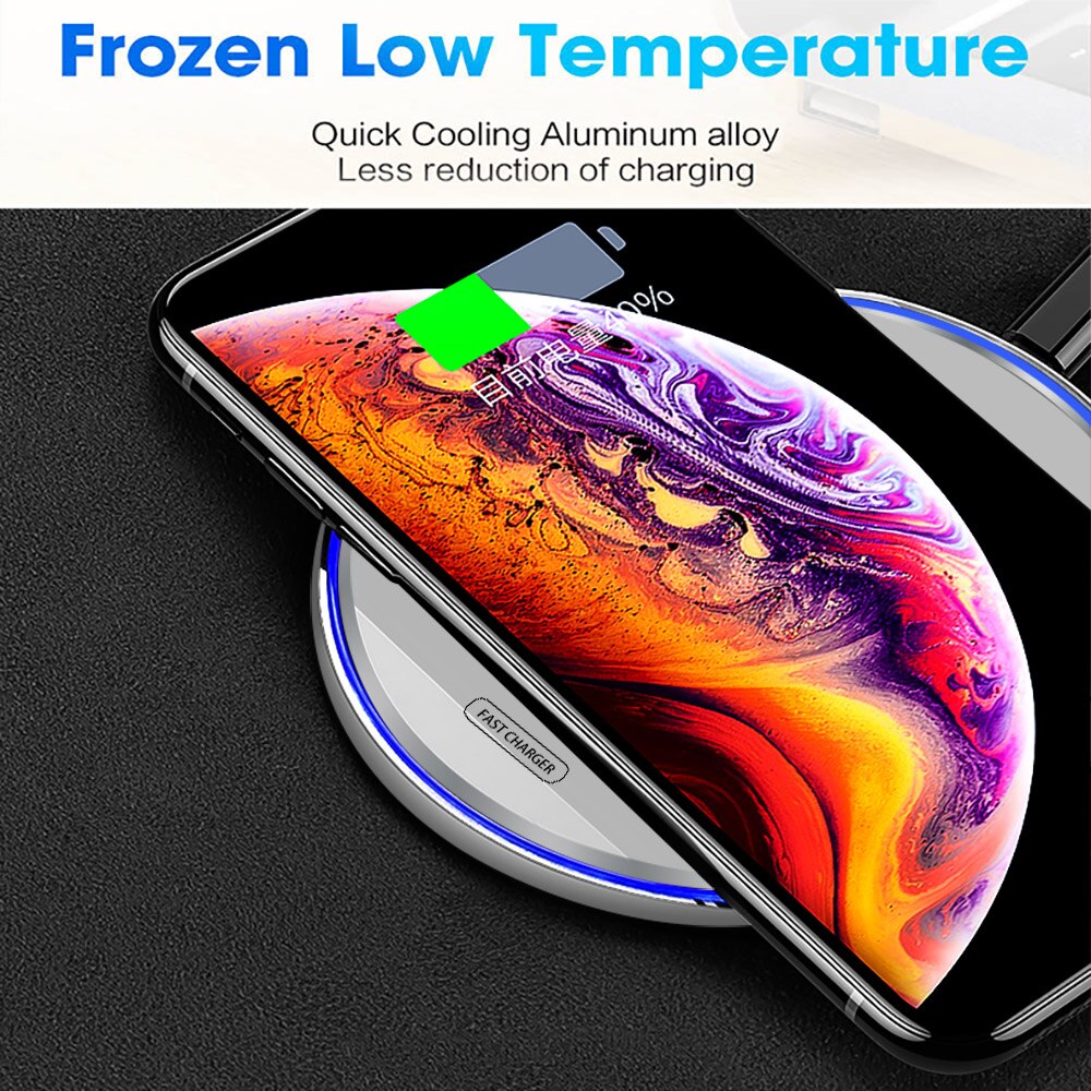 Quick 30W Qi Draadloze Oplader Voor Iphone 12 11 Pro Max X Xr Xs 8 Voor Samsung S21 S20 s10 Note 20 10 Inductie Snel Opladen Pad