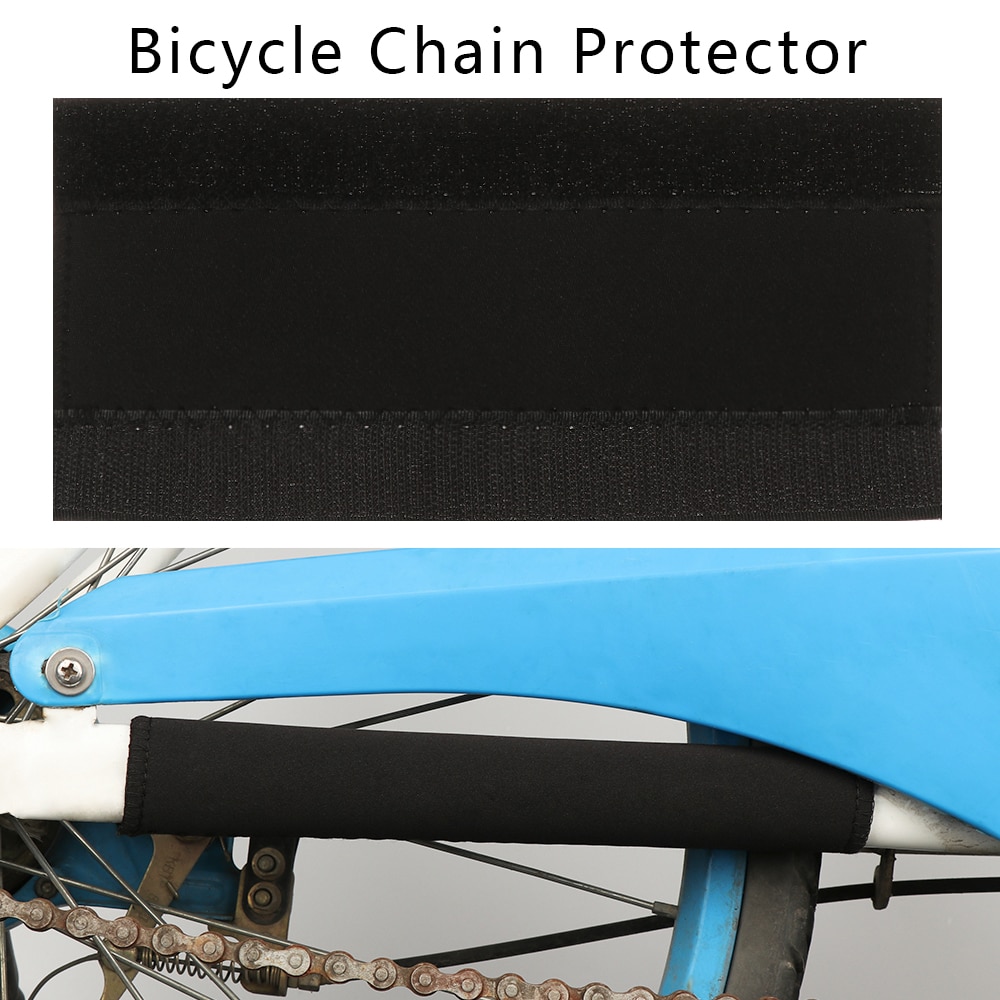 Bicicleta nueva, Protector de cadena de bicicleta, protección de neopreno negra, accesorios para ciclismo, evita rozaduras