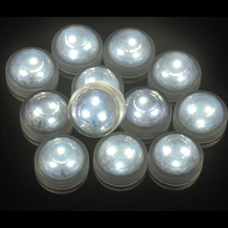 3CM RGB Mini Submersible LED Light with Remote Controller CR2032 Battery Operated Waterproof Party Light for wedding decoration