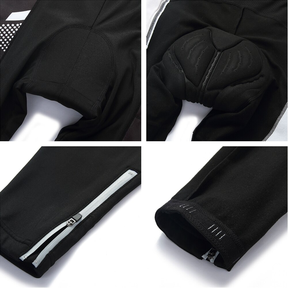 WOSAWE zimowe wyściełane męskie spodenki na wioślarz wiatroszczelne rowerowe sportowy jeździeckie legginsy odzież termiczne polarowe obcisłe ciepłe spodnie rowerowe