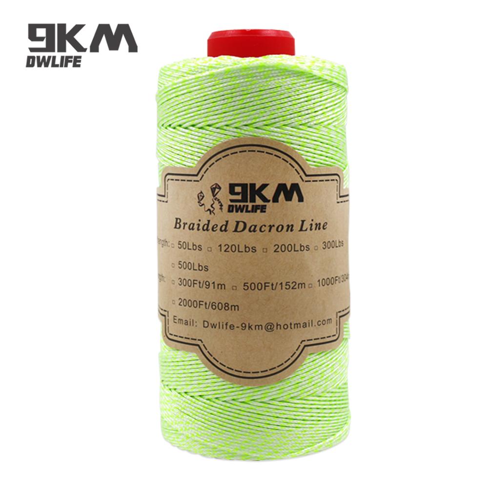 Braided Dacron Kite Line 120lb 1000ft for Outdoor Kite Flying Line Polyester Auxiliary String Accessories Green