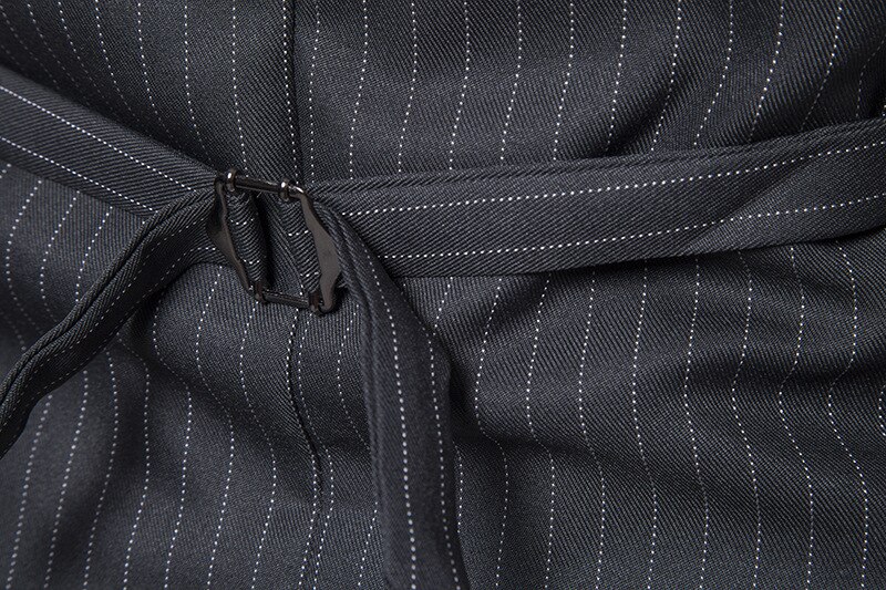 Stripet vest for herre gilet homme klassisk v-hals enkeltspent herre dressvest fritidsfirma bryllup herrevester vester