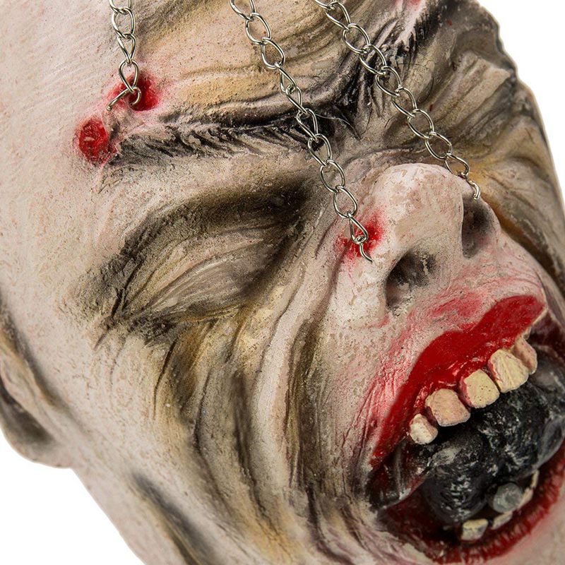 Halloween rekvisita hängande blodig död man ond huvud latex skräck hemsökt läskigt rum dekoration stil 03