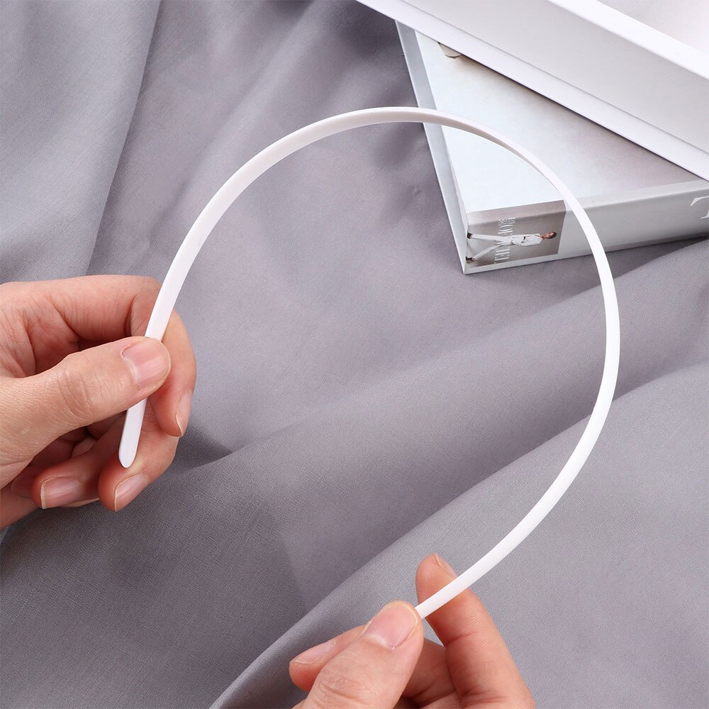 Bandeau de cheveux en plastique blanc sans dents, 10 pièces/lot, dame, bandeau sans dents, couvre-chef filles, accessoires d'outils de bricolage,