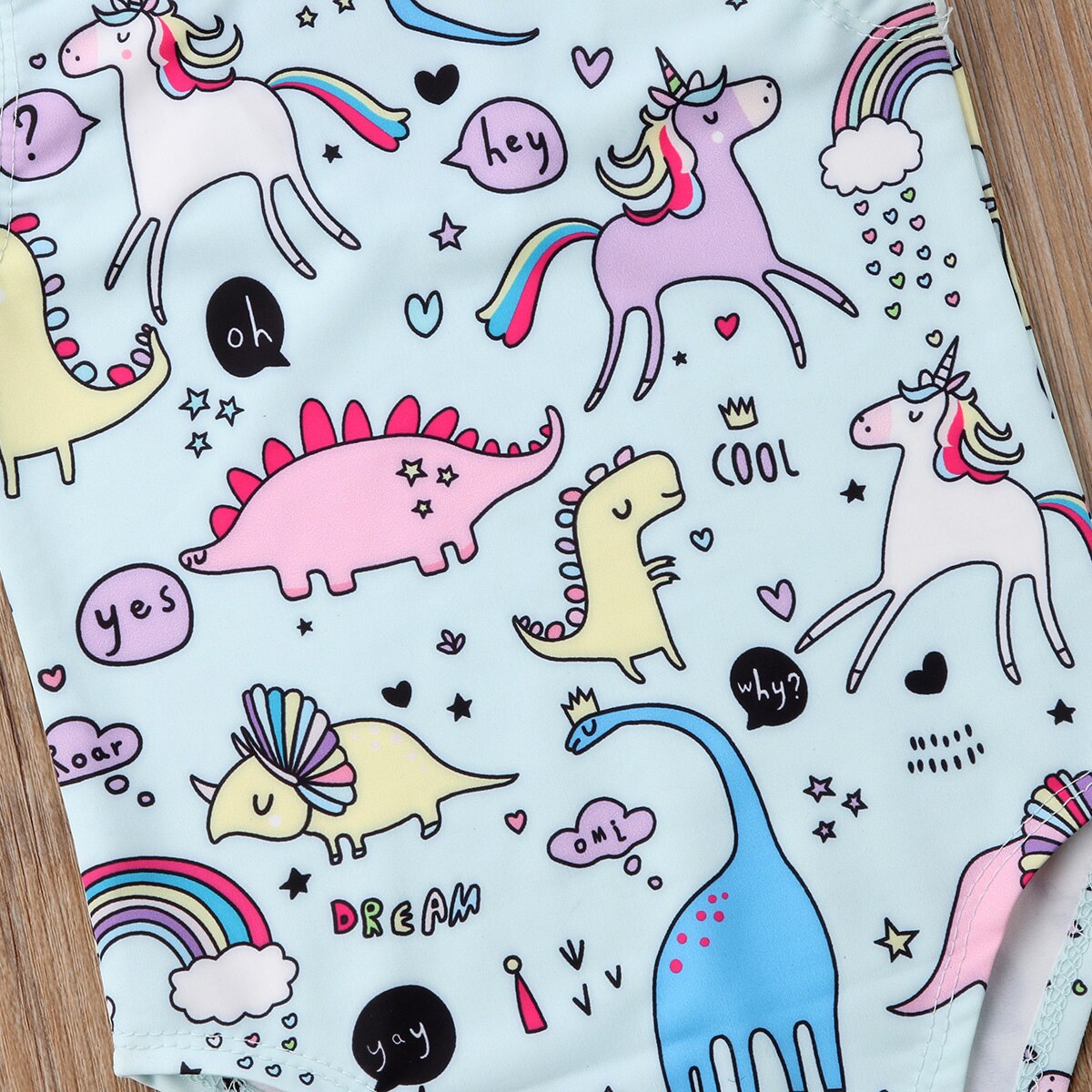 Bañador de una pieza de dibujo animado para bebés y niñas de 0 a 24M, traje de baño de una pieza, Bikini para niña pequeña, traje de baño de unicornio