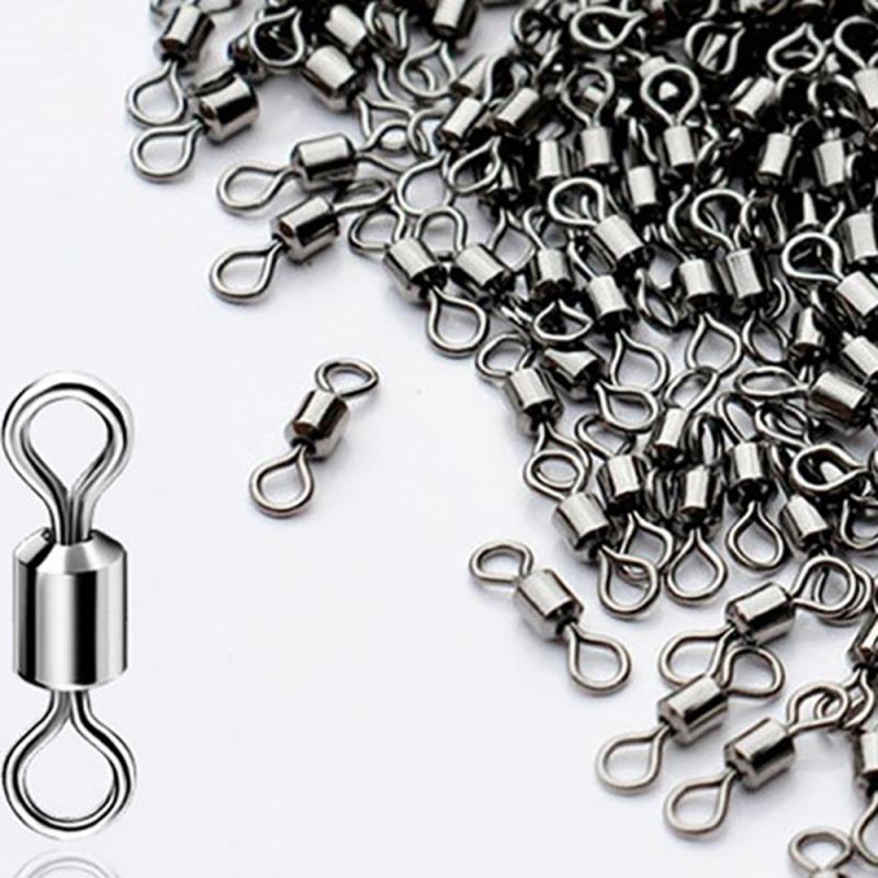 Lot De 100 émerillons à Billes Avec Anneau Solide - Taille 1, Pour La Pêche