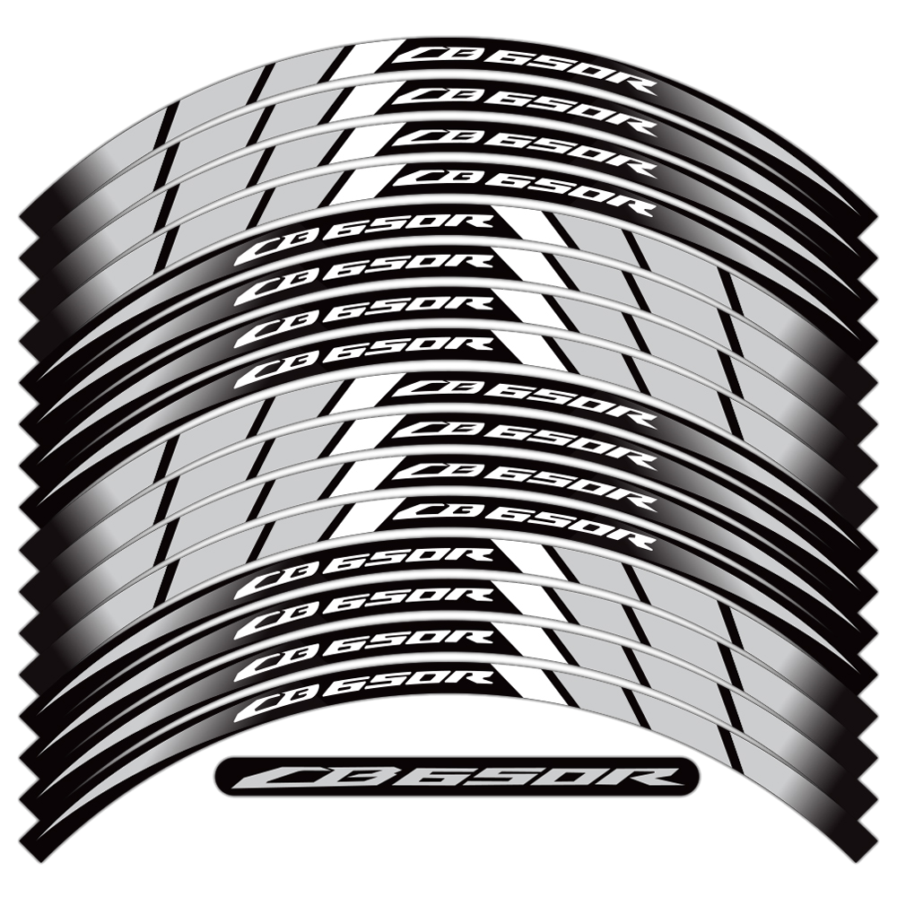 CB650R reflektierender Radaufkleber, Motorradzubehör, wasserdicht fällt nicht ab, spezielles Auto speziell cool CB 650r: dunkel Grau