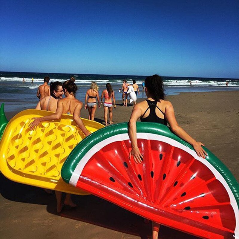 Flotador gigante para piscina, colchón inflable con anillo de natación, piña, sandía, fila flotante, EN LA Piscina de playa circular, novedad de