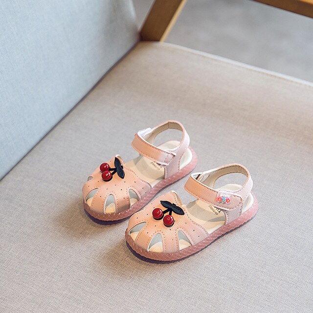 Sommer børn pige casual sandaler piger kirsebær sandaler 21-30 pink hvid  tx09 tx04