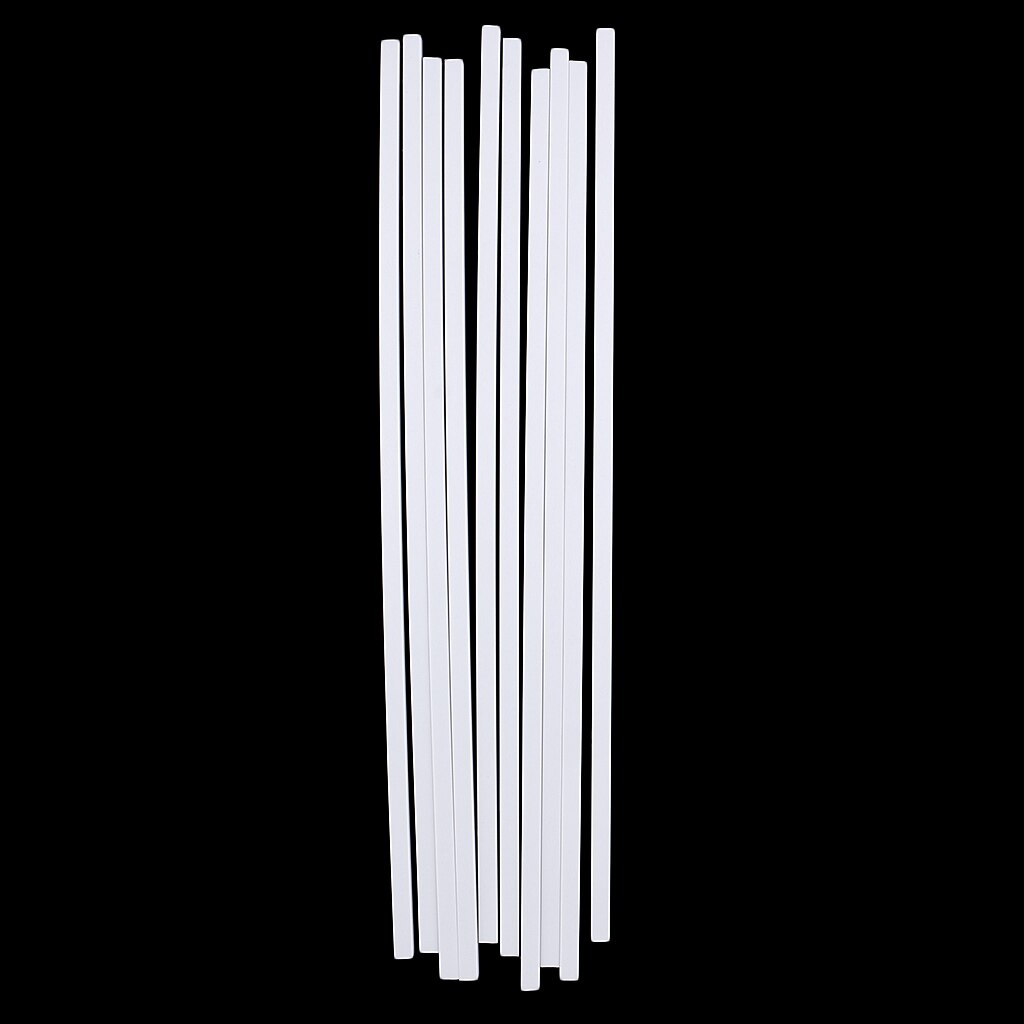 10 st 250mm längd abs plast fyrkantsrör rör stav pinne arkitektonisk modell att bygga diy sand bord modell material: 5 x 5 x 250mm