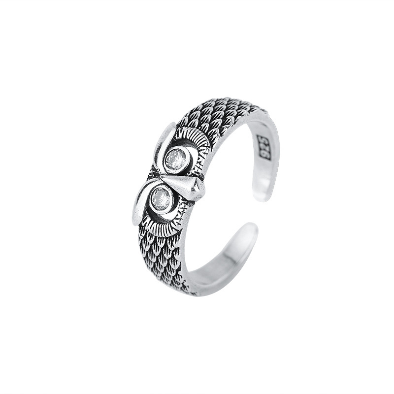925 Sterling Silver Gufo Zircone Donna Anelli Matrimonio Gioielleria Raffinata Best Sellers 2022 Prodotti GaaBou Gioielli
