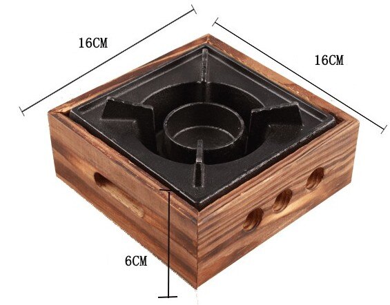 portable mini cast iron bbq grills table grill barbecue stove 16*16cm only stove for single 024-1