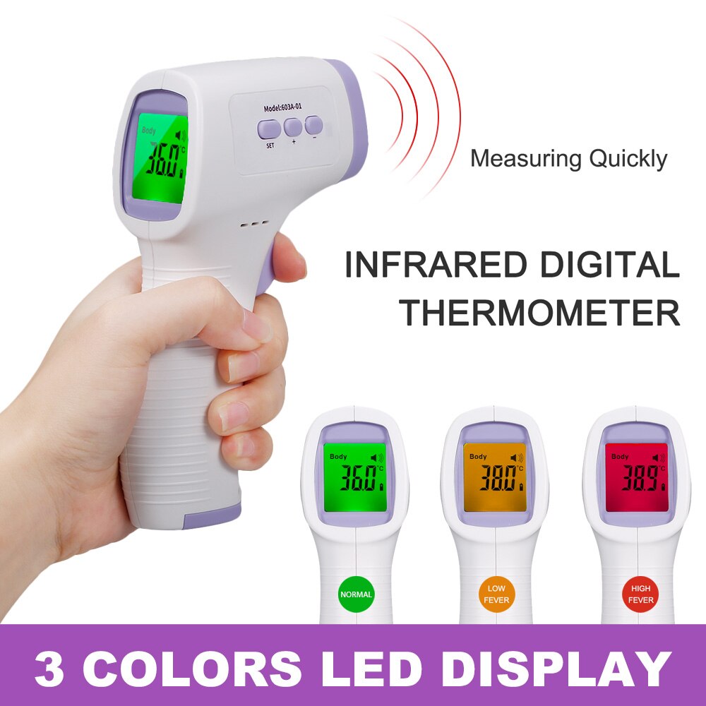 Em estoque termômetro infravermelho digital sem contato infravermelho testa termômetro lcd retroiluminação termometro infravermelh
