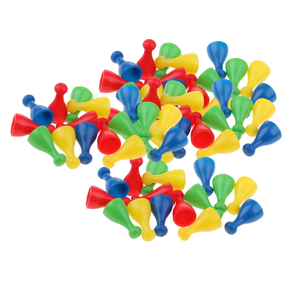 64 Pack Of Human Shape Plastic Chess Pieces Game Accessories