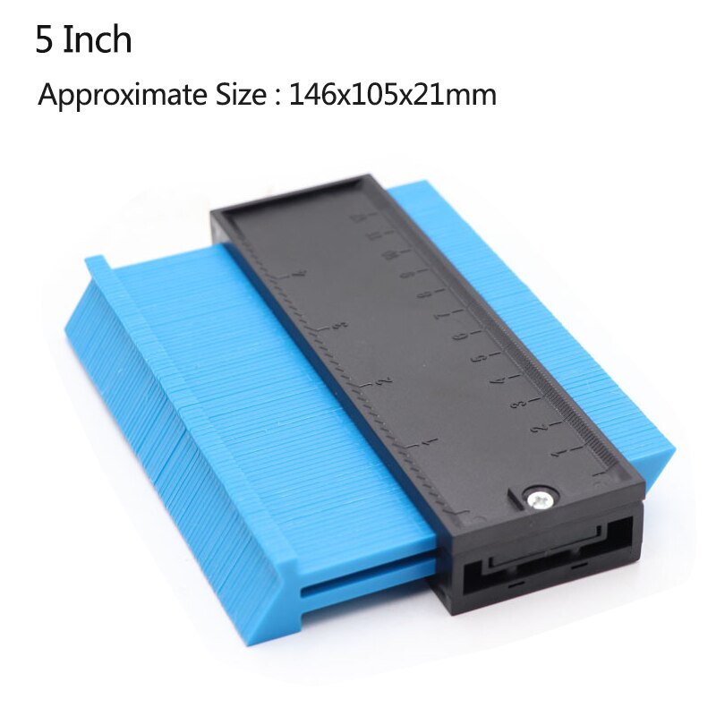 5 "10" Contour Duplicatie Gauge Carpenter Tool Meten Radiant Heerser Contour Meter Markering Tegel Bezuinigingen Betegelen Laminaat Gereedschap: 5 inch Blue Color