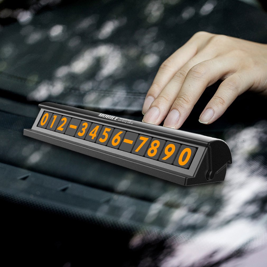 Auto Tijdelijke Parkeerkaart Verborgen Parkeren Teken Creatieve Auto Nummerplaat Docking Mobiele Telefoon Nummer Plaat