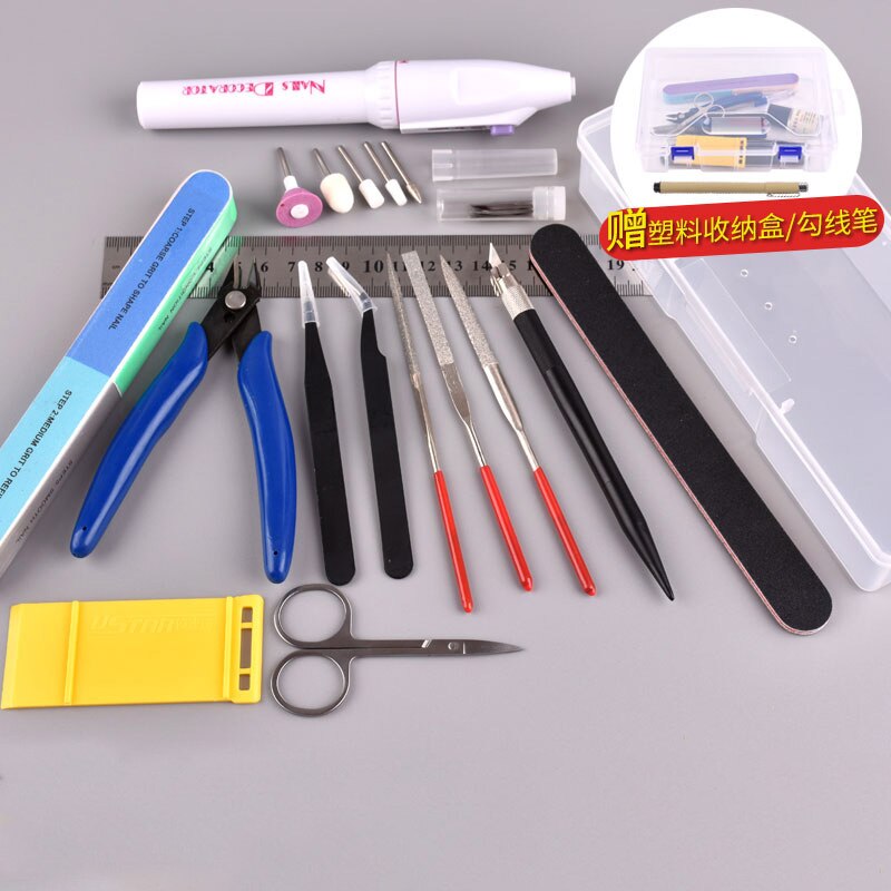DIY Hobby Model Building Tools Set Accessories For Gundam Tools Cutting Mat Grinding Machine Polishing Tools Kit: Hot sale 2