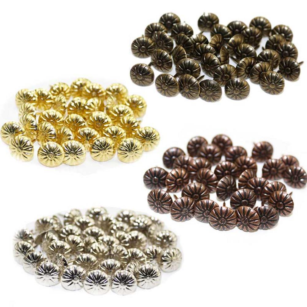 1000PCS Antique Furniture Tacks Nails Metal Golden Silver Bronze Nail Wall Push Pin Decorative Pin For Sofa Jewelry Box