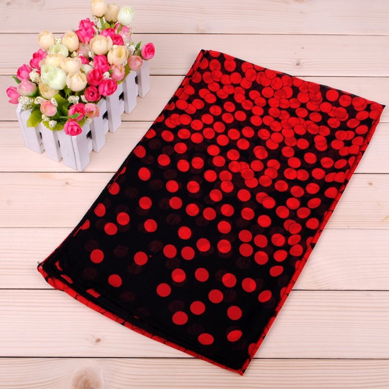 Fal/vind gradient god smag prikker chiffon tørklæde silke firkantet hijab cool sjal dame foulard femme tørklæder hår bufanda mujer