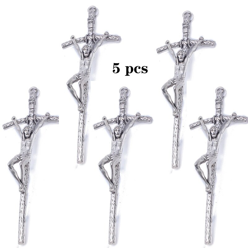 5 Pcs Kerk Kruis, Kruisbeeld, Legering Materialen, Thuis Hanger Decoraties, Christian Katholieke Souvenirs: Default Title