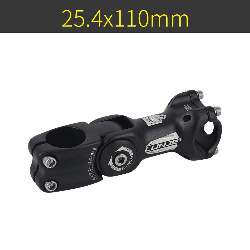 LUNJE Adjustable Bicycle Bike Stem Riser XC AM MTB Mountain Road Bike Bicycle Adjustable 60 Riser 90 110 130mm 25.4/31.8mm: 25.4x110mm