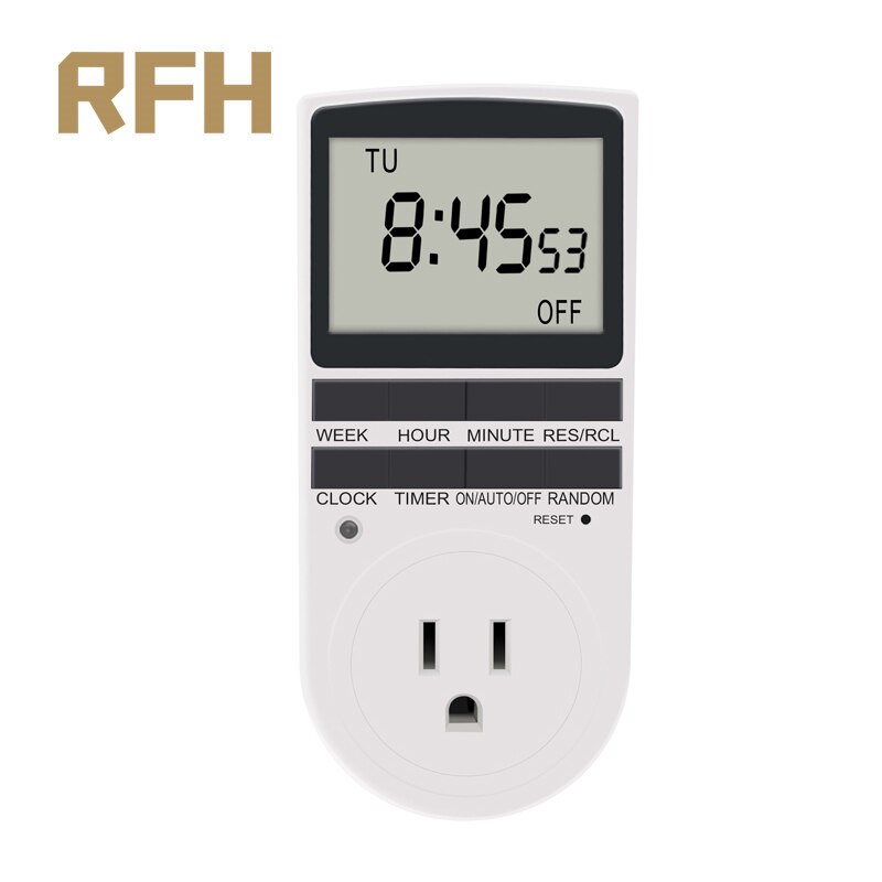 Electronic Digital Timer Switch EU US Plug Kitchen Outlet 230V 110V 7 Day 12/24 Hour Programmable Timing Socket: US Standard