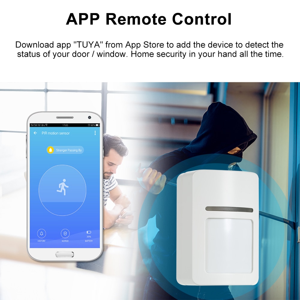 Smart Wifi PIR Sensor Motion Detector Wireless PIR Alarm System for Home Security Outdoor PIR Movement Sensor TUYA APP Control