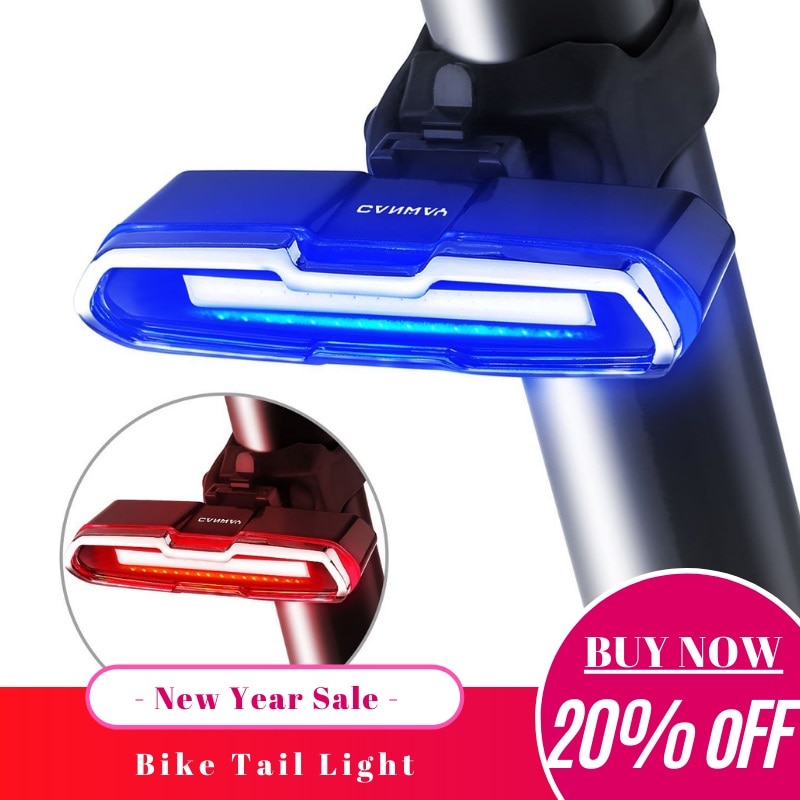 Fiets Achterlicht Ultra Bright Bike Light Usb Oplaadbare Led Fiets Achterlicht 5 Licht Modus Koplampen Met Rood + blauw