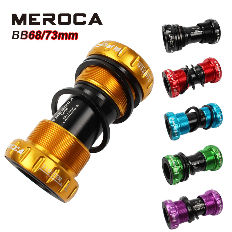MEROCA Mountain Bike Bottom Bracket BB68mm-73mm Aluminum Alloy CNC Bearing Bottom Bracket IXF MTB Crank Bottom Bracket