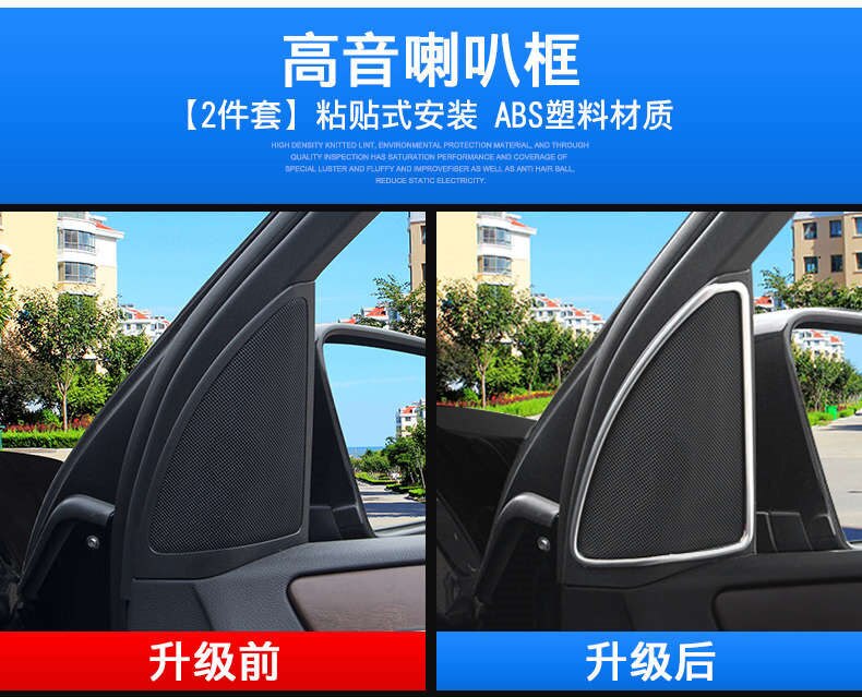 High Aluminum & ABS Interior Trim For Mercedes Benz ML W166 -15/GLX 166 -15/GLE -16/GLS car accessories: B-2PCS ABS