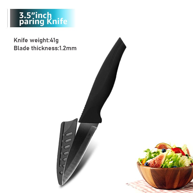 Køkkenkniv 3.5 '' 5 '' 7 '' 8 '' kok  x50 crmov 15 rustfrit stål non stick klinge brødskiver utility santoku knive 6 stk sæt: 3.5 tommer paringkniv