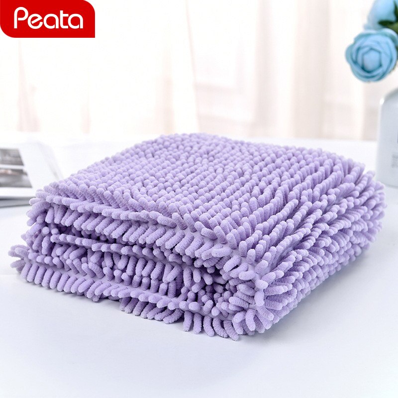 Pet secado Toalla de baño para mascotas toalla para perro gato sudaderas con capucha perro Super batas de baño absorbentes limpieza, baño toalla mascota suministros Z: Púrpura / L60X85CM