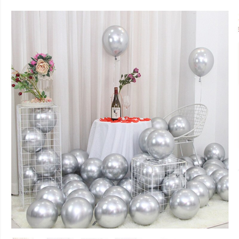 30 stk 5 tommer latex ballon krom metalfolie ballon baby shower, bryllup, fødselsdagsfest dekoration ballon