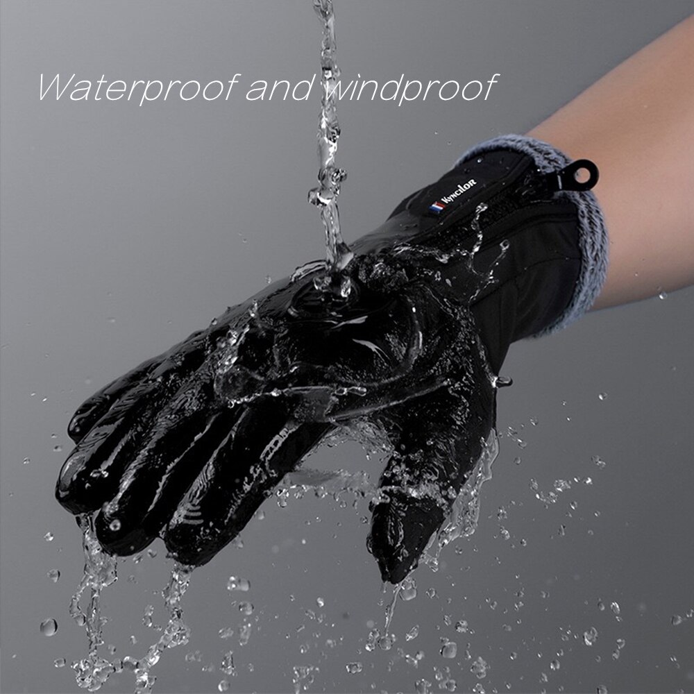 Ski Handschoenen Voegen Pluis Snowboard Handschoenen Vrouwen Mannen Winter Motorrijden Waterdicht Sneeuw Windstopper Camping Leisure Wanten