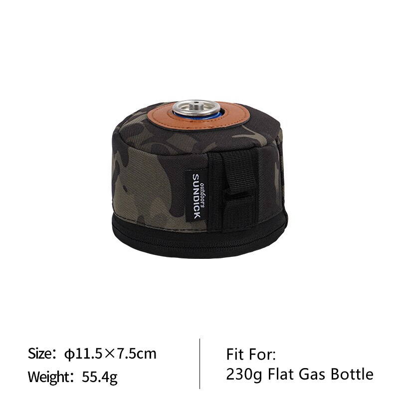 Camping Gas Kan Bescherming Cover Camo Outdoor Gas 230/450G Tank Case Anti-Val Benzine Bus Protector air Fles Accesorios: Black Camo S