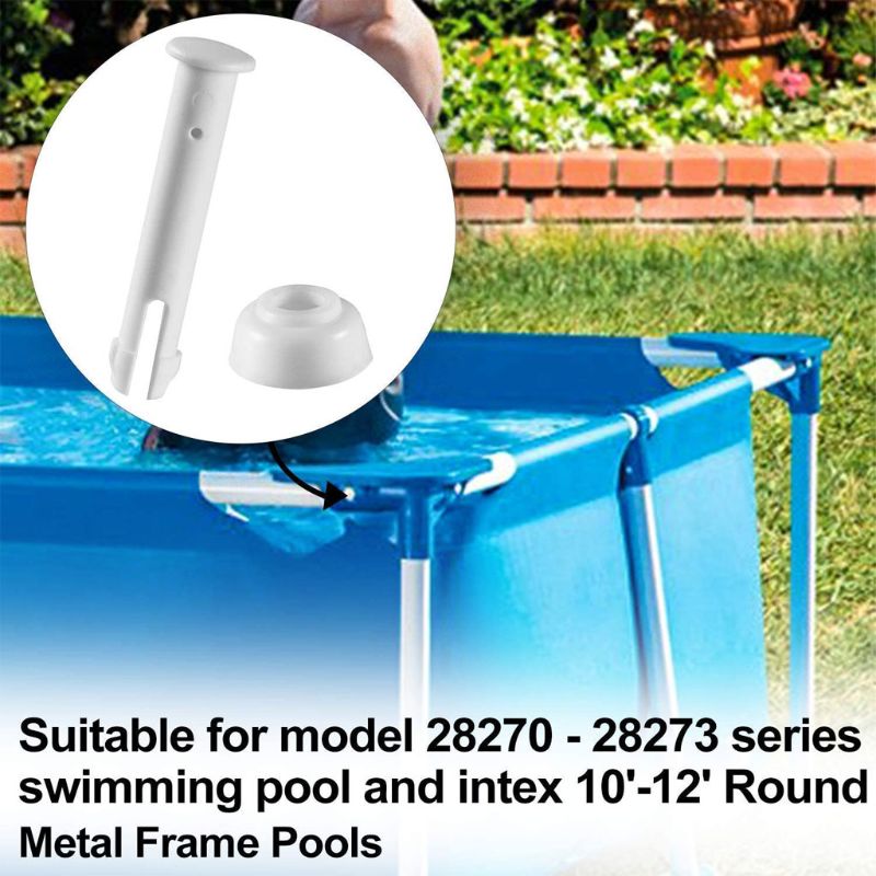 Plast pool samling stift og tætning til intex 13ft-24ft metal ramme puljer med gummitætninger pool udskiftningsdele 10 stk