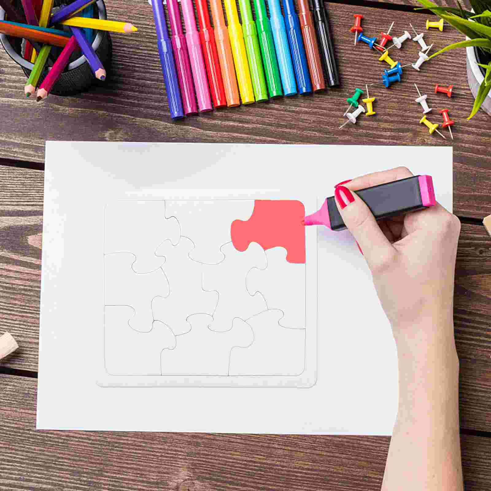 4 pieces wedding favor puzzles blank puzzle pieces writing on wedding guests puzzle