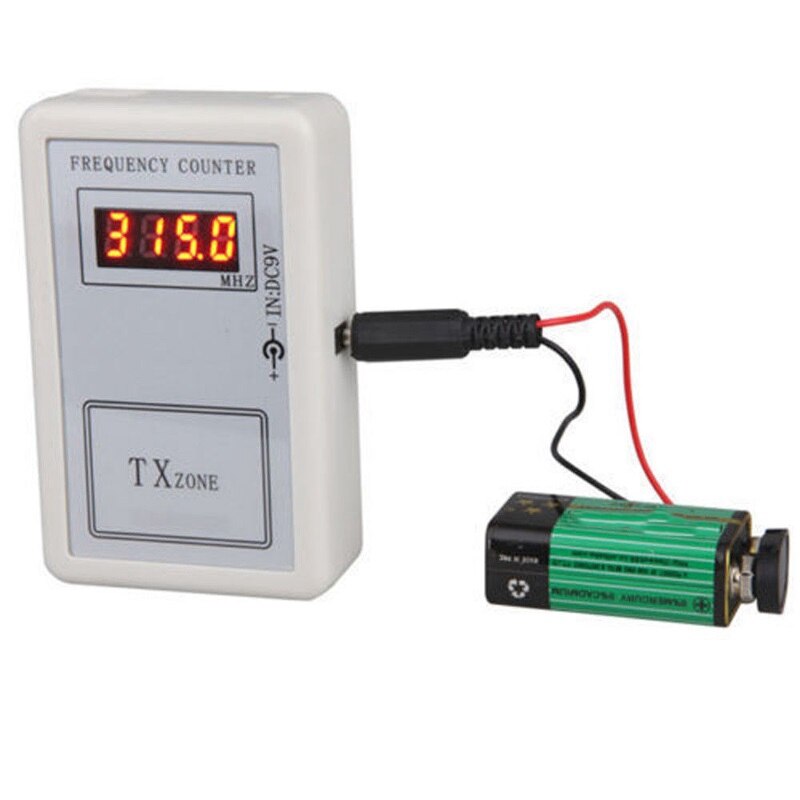 Handheld Remote Control Wireless Frequency Meter Counter 250-450MHZ for Car Auto Remote Cymometer Detector Power Cable