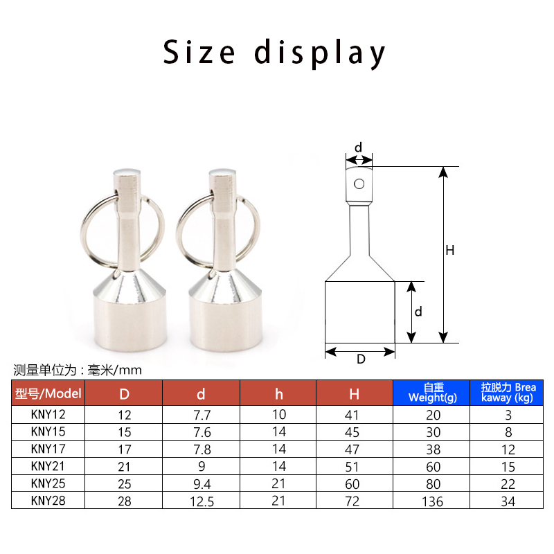 Neodymium magneet sleutelhanger magnetische gewicht hanger sterke magnetische sluitingen met roestvrijstalen magneetring voor kettingen sleutelhanger