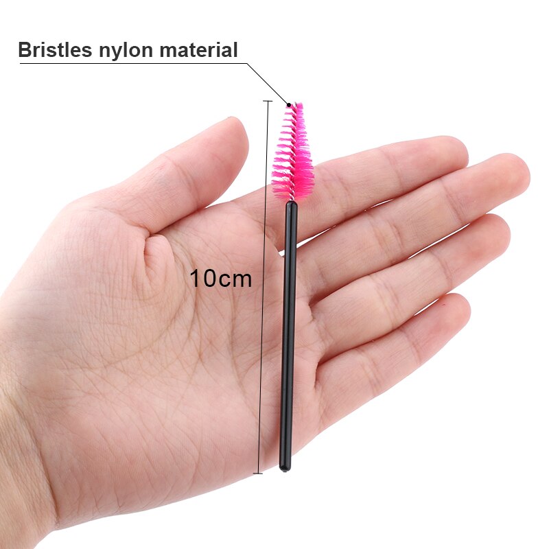 Brosse à sourcils en forme de goutte d&#39;eau, matériel en Nylon, pinceaux de maquillage, Extension de cils, outils de beauté, baguette à Mascara, 25/