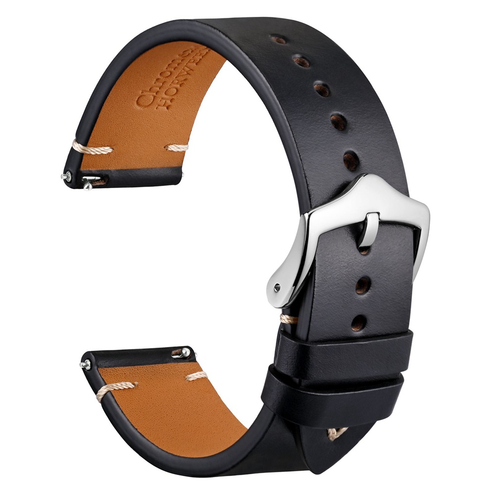 WOCCI - Correas de reloj de estilo robusto, correas de repuesto de goma de silicona, hebilla de