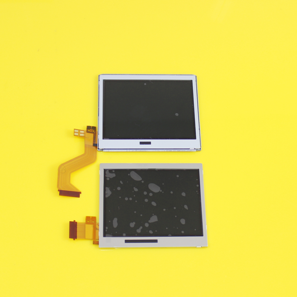JCD Vervanging Upper + Lagere/Bottom TFT Lcd-scherm Module voor NDS Lite-Zilver (2-LCD Set)