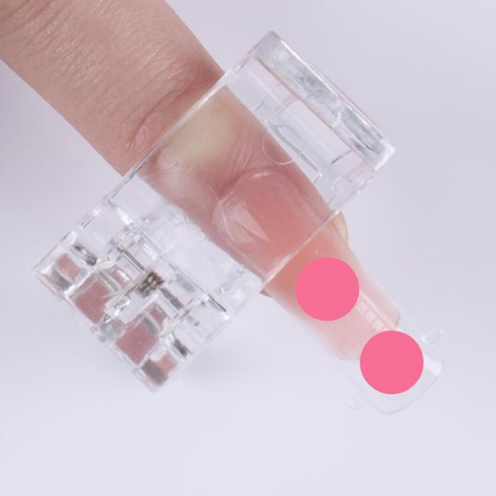gel per unghie in polietilene trasparente punte per unghie a costruzione rapida clip estensione per unghie UV portato morsetti per costruttore in plastica kit di strumenti per chiodo arte