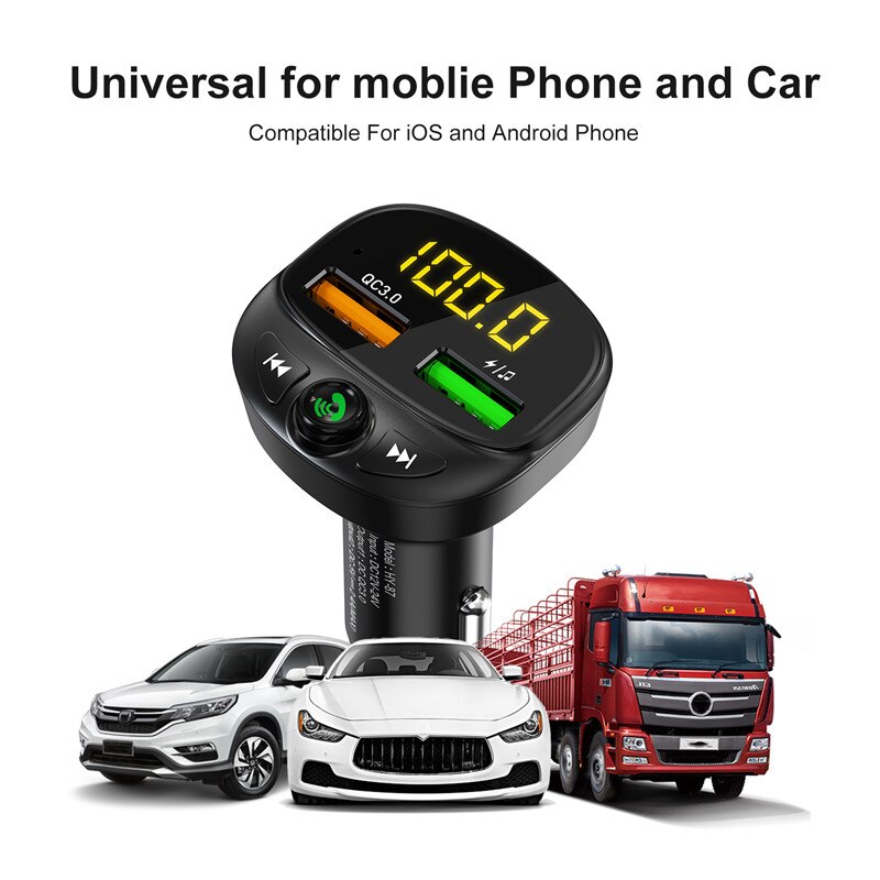 Lovebay Auto ladegerät Adapter bluetooth Wagen werkzeuge Auto FM Sender mit 3.1A schnell Ladung Dual usb Auto ladegeräte