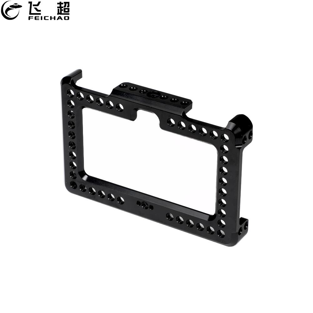 Formulário da gaiola do monitor, adaptado com liga de alumínio, para feelworld f6 plus, tela de 5.5 ", acessórios da câmera-montagem de 1/4"-20
