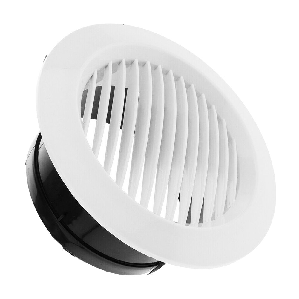 1 stk 75/100/125/150/200mm diameter abs lufteventilasjonsgitter sirkulær innendørs ventilasjon utløpsrør rør deksel hette husventiler