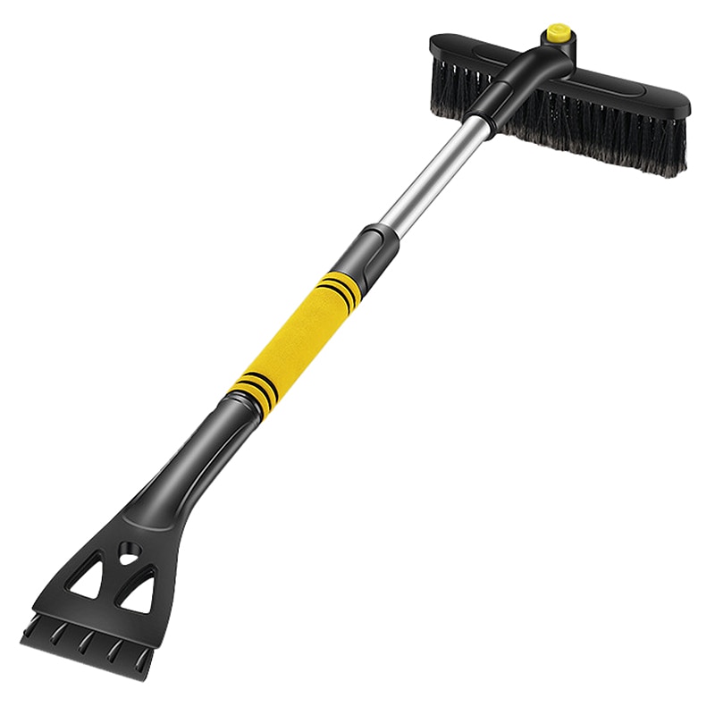 Cepillo de nieve extensible con escurridor y raspador de hielo-empuñadura de espuma-cepillo de nieve para parabrisas automático-herramienta de eliminación sin arañazos: Default Title