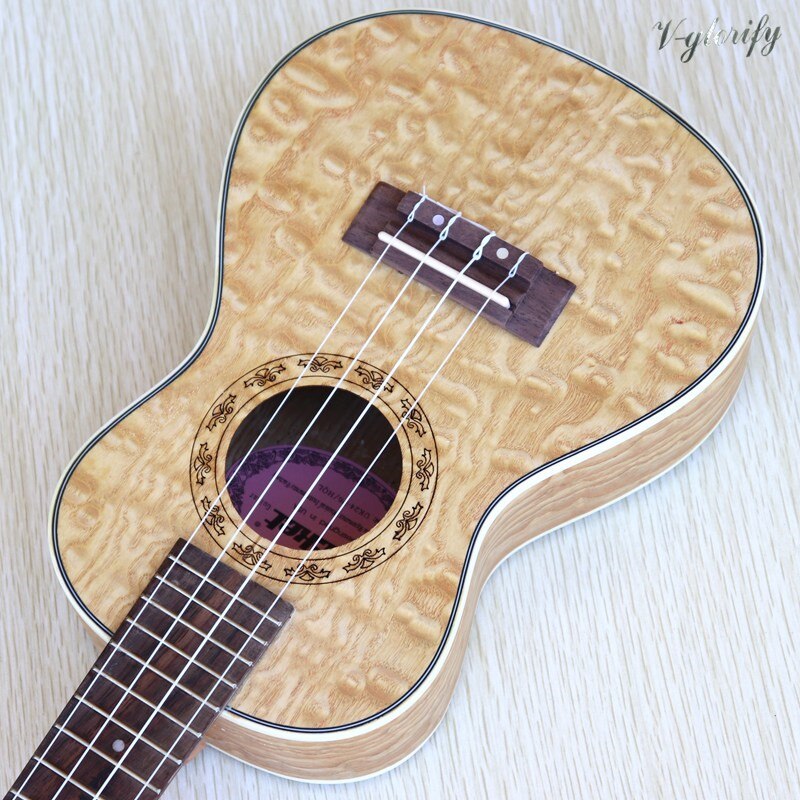 4 string full ashwood body ukulele guitar 24 inch natural color matte finish children mini uk bass guitar with free ukulele bag