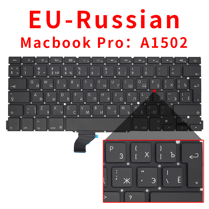 A1502 keyboard for Macbook Pro Retina 13.3 inches laptop ME864 ME865 ME866 keyboards Brand: PURPLE